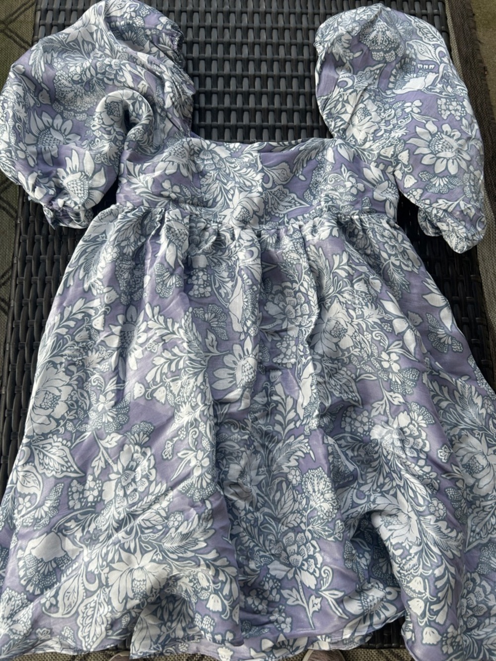 Storia Lavender and White Floral Mini Dress